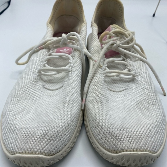 ADIDAS X PHARRELL WILLIAMS HU TENNIS SHOES SNEAKERS WHITE PINK SIZE 9.5 Women’s - Picture 1 of 7